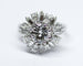 Bague 50.5 Bague marguerite cocktail en or blanc 750, platine et diamants, 1950 58 Facettes A12185