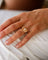 Bague 54.5 Bague Tank Solitaire en or rose 750 millièmes avec diamant taille ancienne 58 Facettes A12094