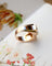 Bague 54.5 Bague Tank Solitaire en or rose 750 millièmes avec diamant taille ancienne 58 Facettes A12094