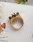 Bague 54.5 Bague Tank Solitaire en or rose 750 millièmes avec diamant taille ancienne 58 Facettes A12094