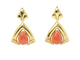 Boucles d'oreilles Boucles d'oreilles pendantes en or jaune et corail 58 Facettes 29894