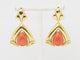 Boucles d'oreilles Boucles d'oreilles pendantes en or jaune et corail 58 Facettes 29894