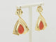Boucles d'oreilles Boucles d'oreilles pendantes en or jaune et corail 58 Facettes 29894