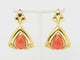 Boucles d'oreilles Boucles d'oreilles pendantes en or jaune et corail 58 Facettes 29894