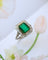 Bague 57.5 Bague Art déco émeraude et diamants, or jaune 750 et platine 58 Facettes A12166