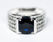 Bague 59 Bague ruban en or blanc 750, saphir ovale et diamants 58 Facettes A12174