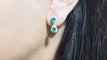 Boucles d'oreilles Pendants d'oreilles en or gris, émeraudes et diamants 58 Facettes 31131