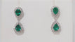 Boucles d'oreilles Pendants d'oreilles en or gris, émeraudes et diamants 58 Facettes 31131