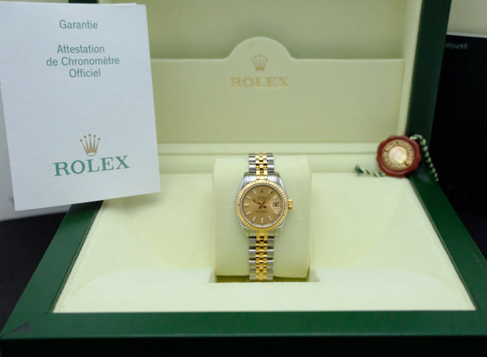 Montre Rolex - Montre Lady-Datejust 179173 en or et acier 58 Facettes ROL/LDJ/566
