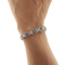 Bracelet en or blanc avec diamants et saphirs