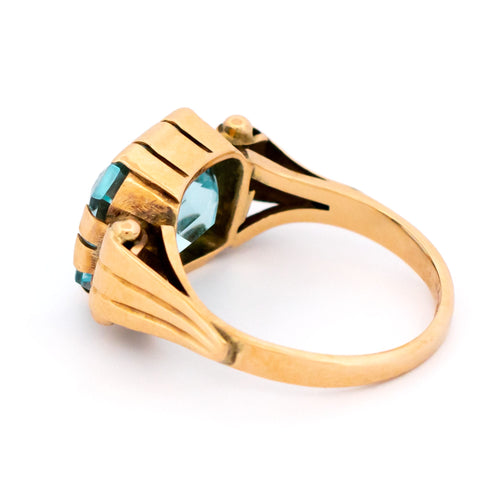 Bague 54 Bague Tank rétro en or 14 carats et topaze 58 Facettes 2A8354EC401C44B987D8D3D4B1DA56FA