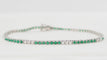 Bracelet 18cm Bracelet rivière en or blanc, émeraudes et diamants 58 Facettes 32238