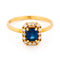 Bague 54 Bague en or jaune 14k avec saphir et diamants taille brillant 58 Facettes F568FB4BA2374DE892284B6AB28AD8B7
