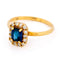 Bague 54 Bague en or jaune 14k avec saphir et diamants taille brillant 58 Facettes F568FB4BA2374DE892284B6AB28AD8B7