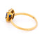 Bague 54 Bague en or jaune 14k avec saphir et diamants taille brillant 58 Facettes F568FB4BA2374DE892284B6AB28AD8B7