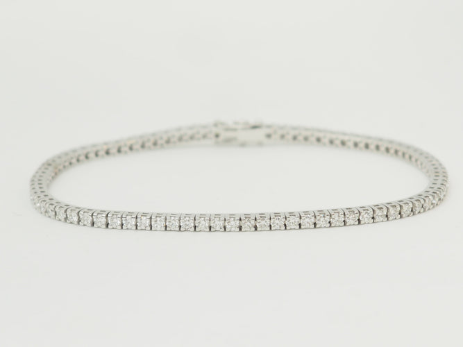 Bracelet Bracelet rivière en or blanc et diamants 2,50 ct 58 Facettes 32430