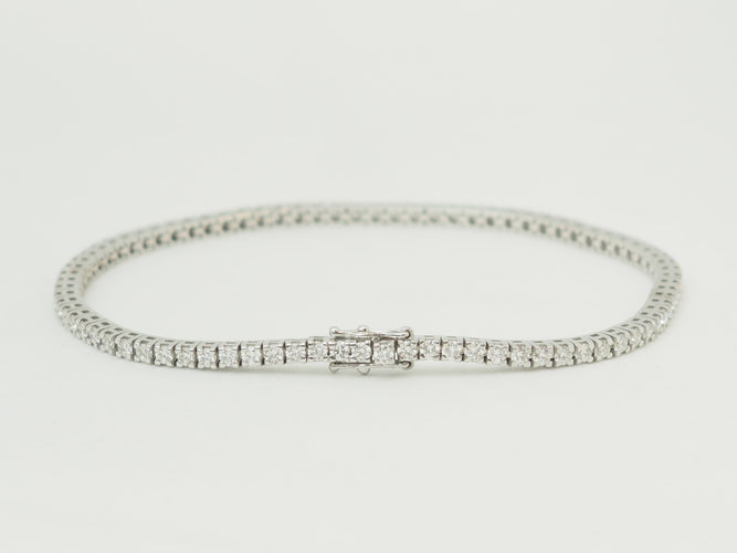 Bracelet Bracelet rivière en or blanc 18 carats avec diamants, 2,50 ct 58 Facettes 32430