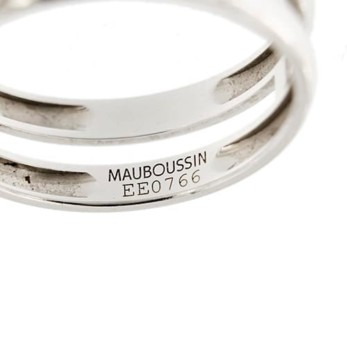 57 Mauboussin Étoilement Divine - Bague double en or blanc et diamants 58 Facettes 38565
