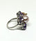 Bague 54 Rambaud Pie - Bague en or blanc, perle rose, améthystes et diamants 58 Facettes Rambaud