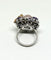 Bague 54 Rambaud Pie - Bague en or blanc, perle rose, améthystes et diamants 58 Facettes Rambaud