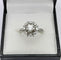 55 Bague fleur en or gris, platine et diamants 58 Facettes SADD/51/0