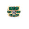 Bague 58 Tank - Bague en or jaune, émeraudes et diamant 58 Facettes 00986