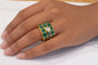Bague 58 Tank - Bague en or jaune, émeraudes et diamant 58 Facettes 00986