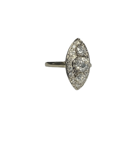 Bague 47 Bague marquise en or blanc 18K et diamants 58 Facettes BOP/260033
