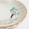Bague 57 Bague en or blanc 585 avec aigue-marine 5,70 ct 58 Facettes HJ062614