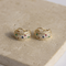Boucles d'oreilles Boucles d'oreilles demi-créoles en or jaune, diamants et pierres de couleur 58 Facettes HJ062611