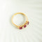 Bague 53 Bague en or jaune avec rubis et diamants 58 Facettes HJ062609