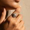Bague 52 Art déco - Bague ancienne en or blanc 750 et diamants 58 Facettes HJ062605