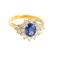 Bague 53 Bague en or jaune avec saphir et diamants 58 Facettes HJ062604