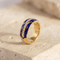Bague 61.5 Fabergé - Bague en or jaune, émail bleu et diamants 58 Facettes HJ062602