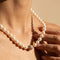 Collier Collier de perles de culture en or jaune 14 carats et diamants 58 Facettes HJ062613