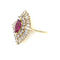 Bague 53 Bague vintage en or 14K avec rubis et diamants 58 Facettes