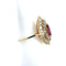 Bague 53 Bague vintage en or 14K avec rubis et diamants 58 Facettes