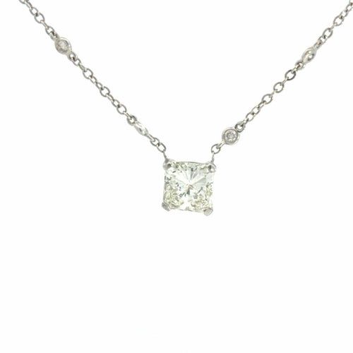 Collier GIA - Collier Diamond by the Yard en or blanc 18k et diamant 58 Facettes