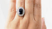 Bague Bague Pompadour en platine, saphir et diamants 58 Facettes 32635