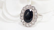Bague Bague Pompadour en platine, saphir et diamants 58 Facettes 32635