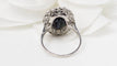Bague Bague Pompadour en platine, saphir et diamants 58 Facettes 32635