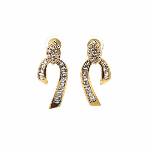 Boucles d'oreilles Boucles d'oreilles en or jaune 18k et diamants 58 Facettes