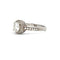 Bague 53 Bague de fiançailles en or blanc 14k et diamants 58 Facettes