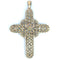 Collier Collier pendentif croix en argent et or 14K avec diamant taille ancienne 58 Facettes