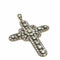 Collier Collier pendentif croix en argent et or 14K avec diamant taille ancienne 58 Facettes