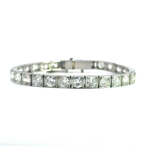 Bracelet Art déco - Bracelet en platine et diamants taille ancienne 58 Facettes