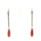 Boucles d'oreilles Boucles d'oreilles pendantes en platine, corail rouge et diamants 58 Facettes
