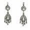 Boucles d'oreilles Georgian - Boucles d'oreilles chandelier en argent et diamants 58 Facettes