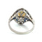 Bague 54 Art déco - Bague en platine avec perle, diamants et saphirs 58 Facettes