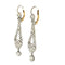 Boucles d'oreilles Art déco - Boucles d'oreilles en platine, or et diamants taille rose 58 Facettes